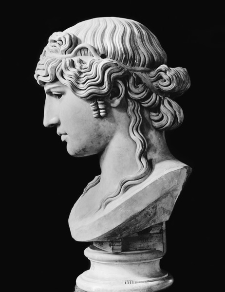 Bust of Antinous (c.110-30) called 'Antinous Mondragone' from Roman
