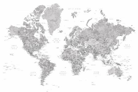 Detailed world map with cities, Jimmy