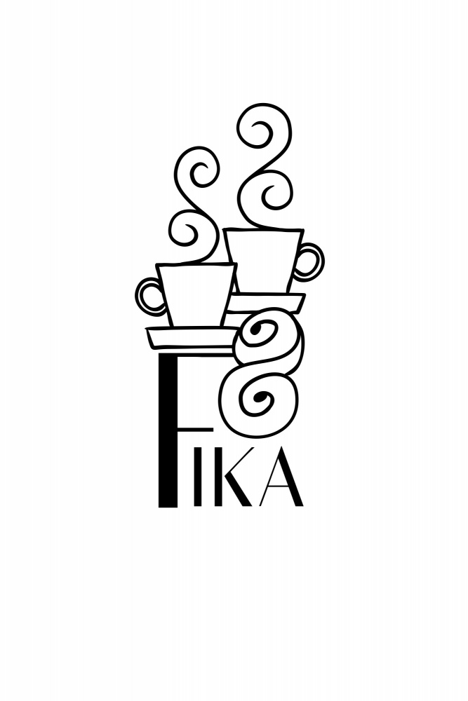 Fika line art illustration from Rosana Laiz Blursbyai