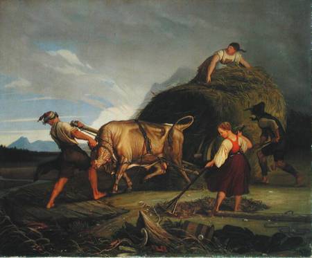 Harvesting the Hay Before the Storm from Rudolf Friedrich Wasmann