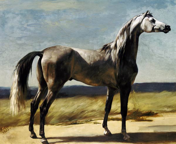Thoroughbred horse in a landscape. from Rudolf Koller