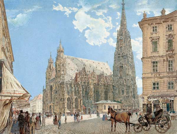 Der Stephansdom in Wien from Rudolf von Alt