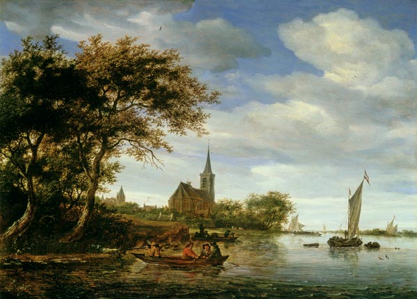 River Scene from Salomon van Ruysdael