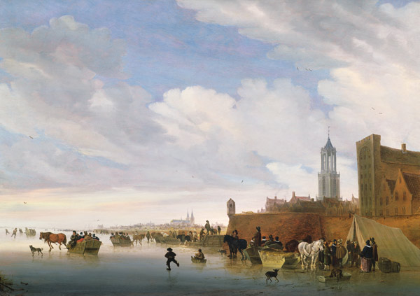 Winter scene near Utrecht from Salomon van Ruysdael