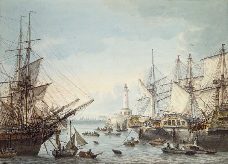 Die Hafeneinfahrt von Ramsgate from Samuel Atkins