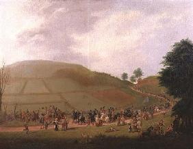 The Election Procession of Sir William Miles (1797-1878) (oil on canvas)