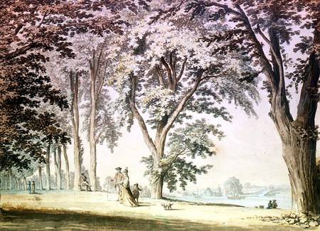 Trees by the Thames opposite Hammersmith from Samuel Hieronymous Grimm