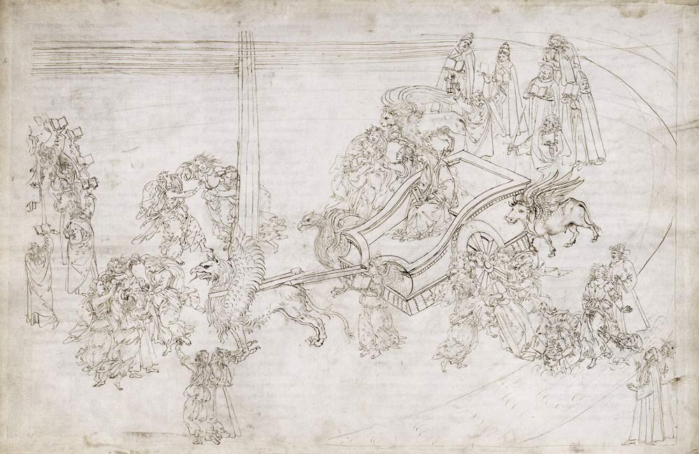 Illustration to the Divine Comedy by Dante Alighieri (Purgatorio 31) from Sandro Botticelli