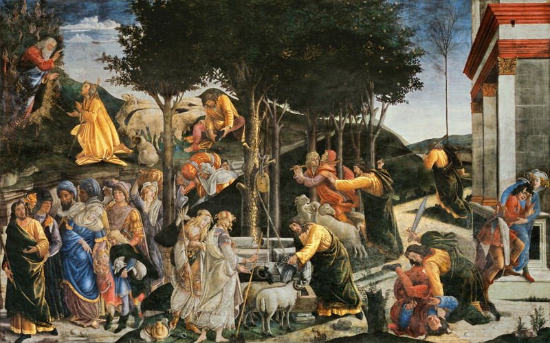 Checks of the Moses from Sandro Botticelli