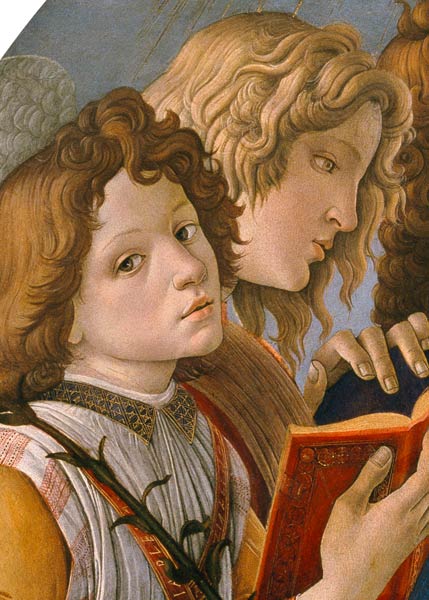 Botticelli, Heads of the group of angels from Sandro Botticelli