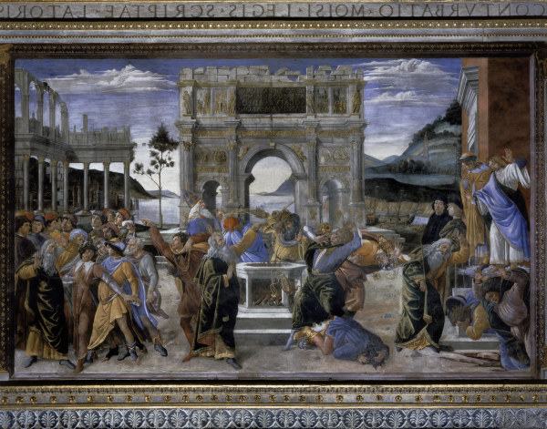 S.Botticelli, Bestrafung der Rotte Korah from Sandro Botticelli