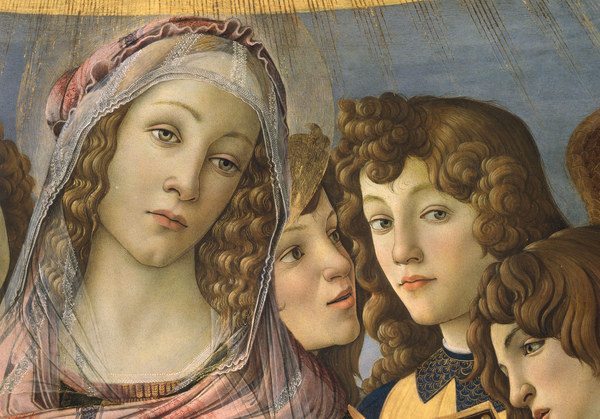 S.Botticelli, Mary and angel from Sandro Botticelli