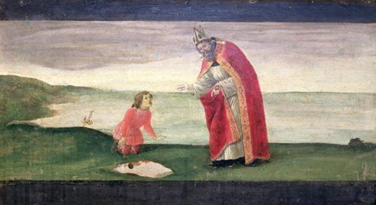 The Vision of St. Augustine from the Altarpiece of St. Barnabas (tempera on panel) from Sandro Botticelli