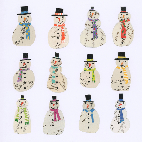 Twelve Document snowmen from Sarah Battle