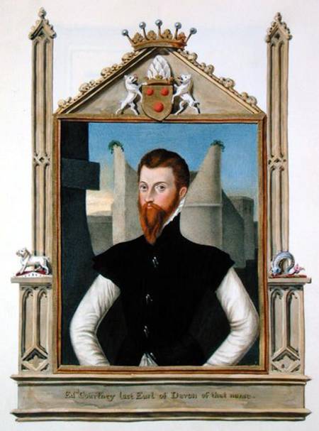 Portrait of Edward Courtenay (c.1526-56) Last Earl of Devonshire from 'Memoirs of the Court of Queen from Sarah Countess of Essex