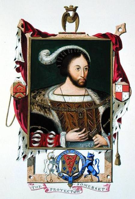 Portrait of Edward Seymour (c.1506-52) Lord Protector of Edward VI and Duke of Somerset from 'Memoir from Sarah Countess of Essex