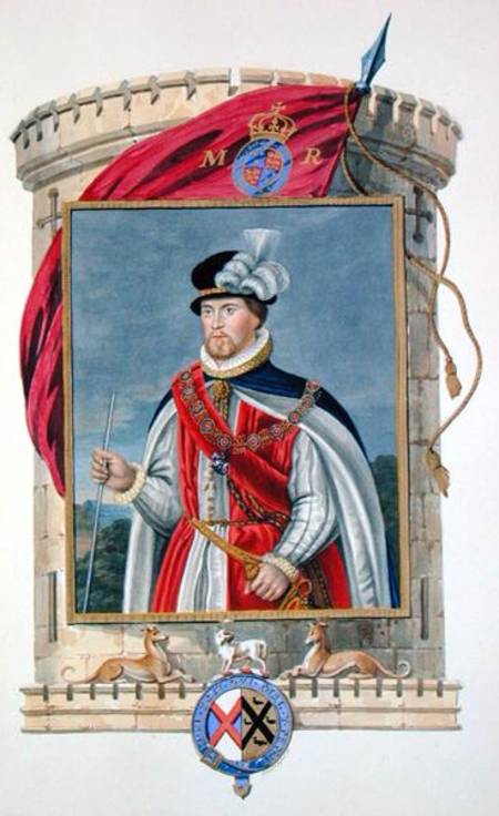 Portrait of John Dudley (1502?-53) Duke of Northumberland from 'Memoirs of the Court of Queen Elizab from Sarah Countess of Essex