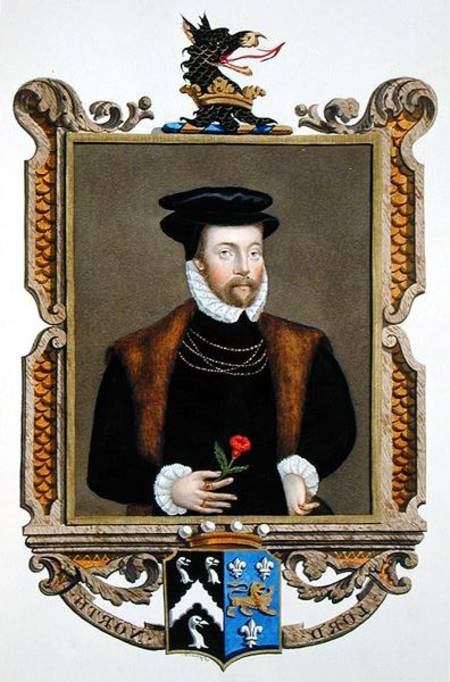 Portrait of Lord Roger North (1530-1600) 2nd Baron North from 'Memoirs of the Court of Queen Elizabe from Sarah Countess of Essex