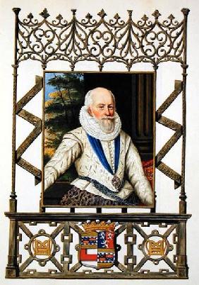 Portrait of Edward Somerset (1553-1628) 4th Earl of Worcester from 'Memoirs of the Court of Queen El