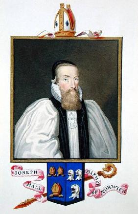 Portrait of Joseph Hall (1574-1656) Bishop of Norwich from 'Memoirs of the Court of Queen Elizabeth'