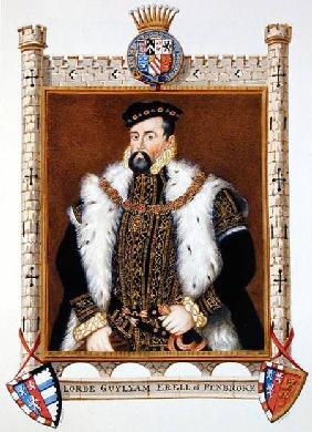 Portrait of William Herbert (c.1506-70) 1st Earl of Pembroke from 'Memoirs of the Court of Queen Eli