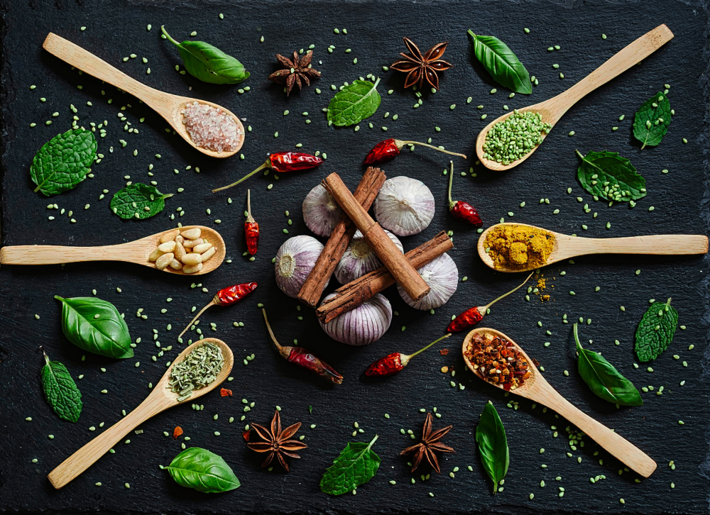 Colorful , cheerful still-life with spices.  4 from Saskia Dingemans