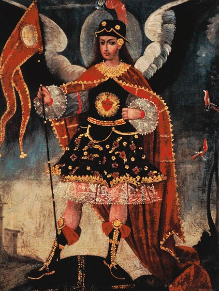 The archangel Michael from School of Cuzco