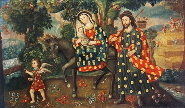 The flight to Egypt from School of Cuzco