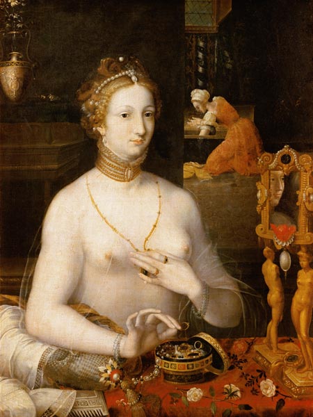 Lady at her toilet (Diane de Poitiers) from School of Fontainebleau