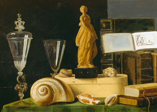 Still Life with a Statuette and Shells from Sebastian Stosskopf