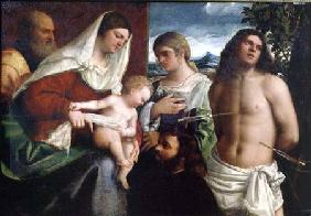 Sacra Conversatione with SS. Catherine, Sebastian and Holy Family