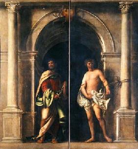 Saints Bartholomew and Sebastian, c.1508-09 (oil on canvas)