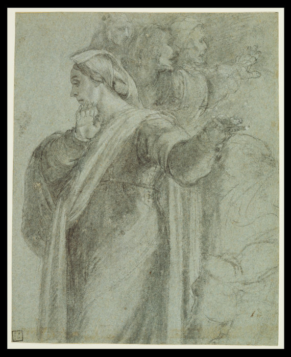 Study for the figure of Martha in "the Raising of Lazarus" from Sebastiano del Piombo