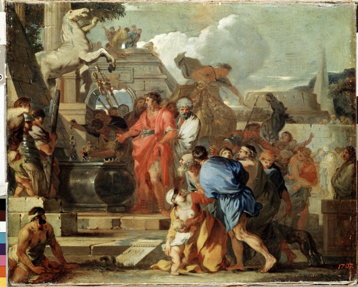 Augustus before the Tomb of Alexander the Great from Sébastien Bourdon