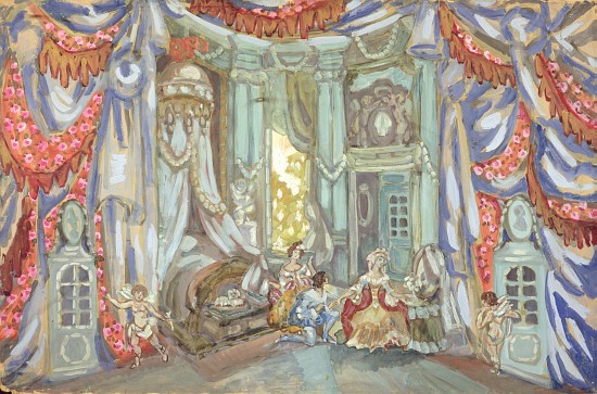 Stage Design for the Marriage of Figaro by Beaumarchais from Sergei Jurijewitsch Sudeikin