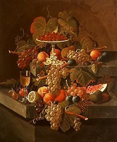 Quiet life with grapes and other fruit. from Severin Roesen