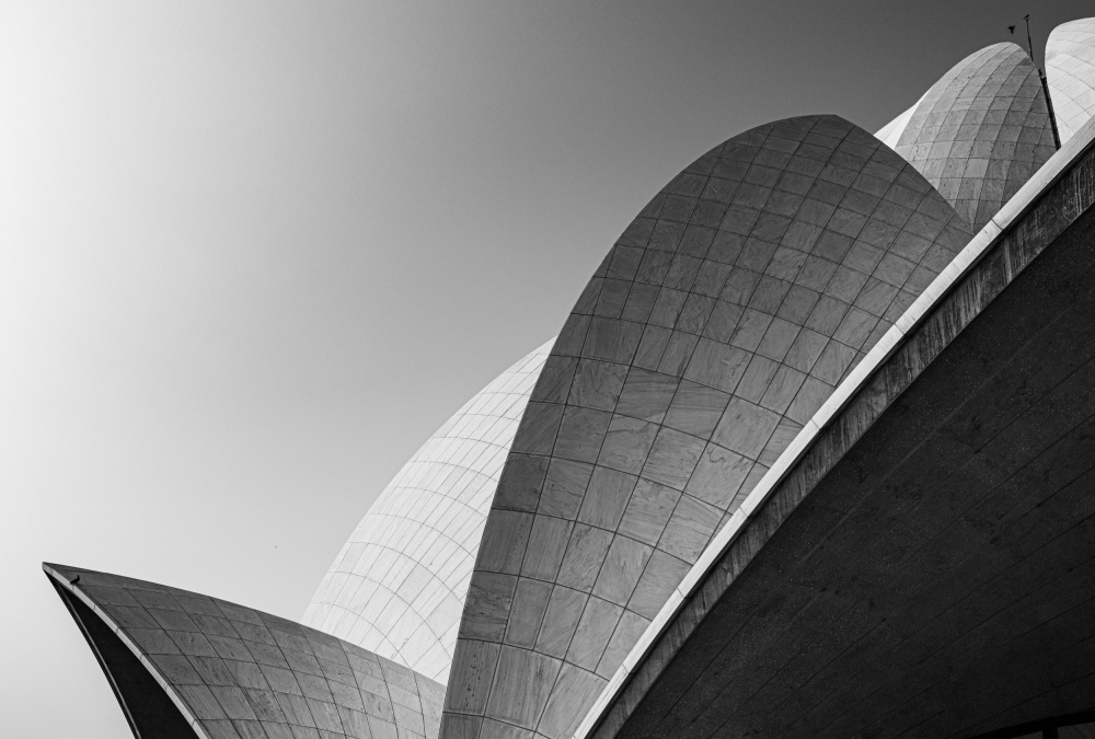 Lotus temple .. the grey scale from Shobhit Chawla