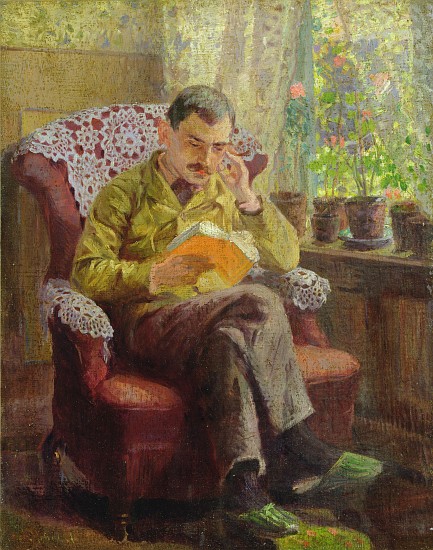 The Artists Brother Sitting by a Window from Arthur Siebelist