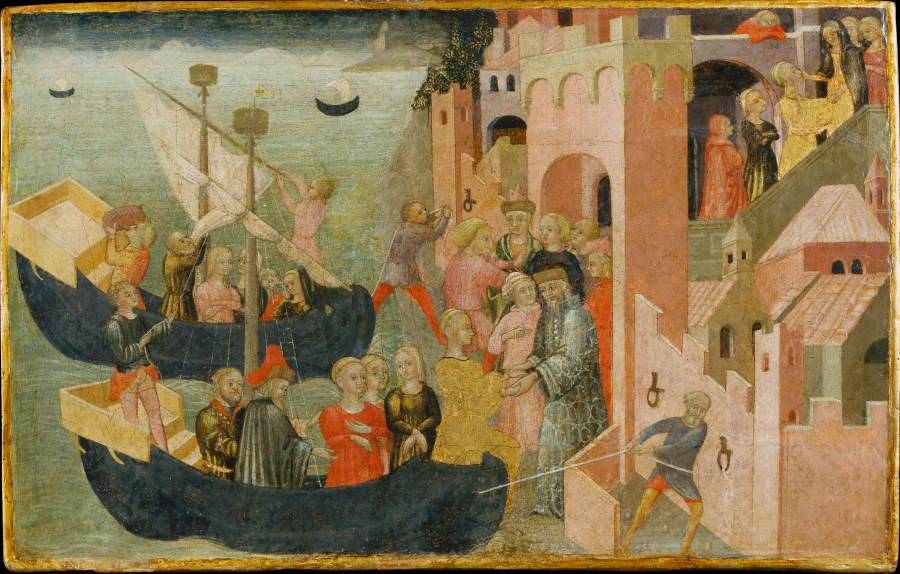 Arrival of Helen in Troy from Sieneser Meister um 1430