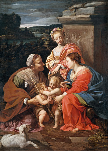 Virgin and child with John the Baptist as a Boy, Saint Elizabeth and Saint Catherine from Simon Vouet