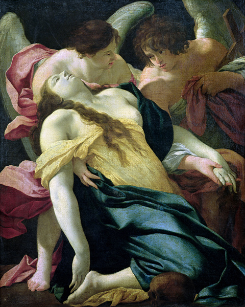 Mary Magdalene Carried by Angels from Simon Vouet