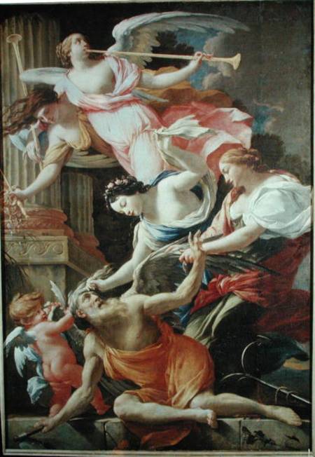 Time Vanquished by Love, Venus and Hope from Simon Vouet