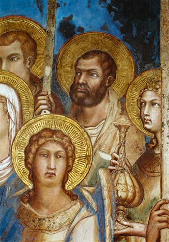Maesta, detail of the saints from Simone Martini