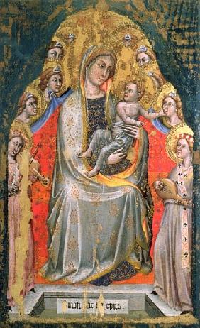 Madonna and Child Enthroned with Angels