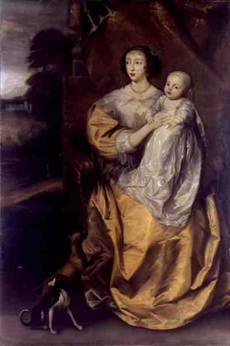 Queen Henrietta Maria (1609-69) from Sir Anthonis van Dyck