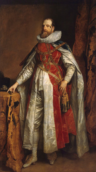 Portrait of Henry Danvers, 1st Earl of Danby (1573-1644), in robes as Knight of the Garter from Sir Anthonis van Dyck