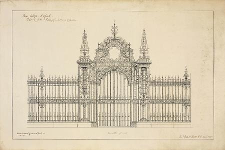 New College Oxford: Proposed Gates and Railing for Entrance to Garden