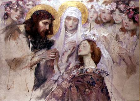 Christ Blessing a Young Woman from Sir James Jebusa Shannon