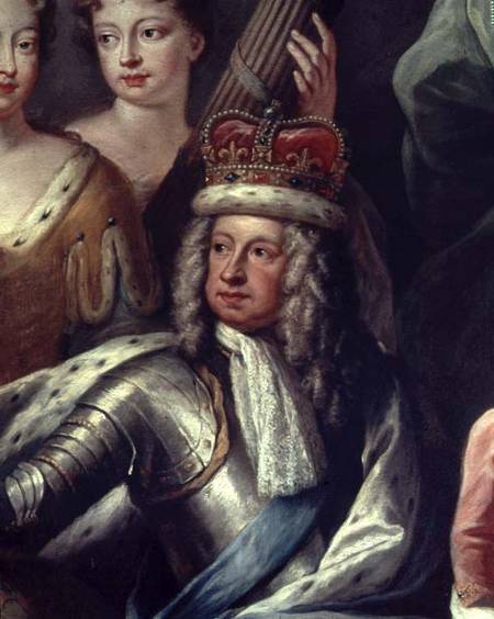 Detail of George I from the Painted Hall, Greenwich from Sir James Thornhill