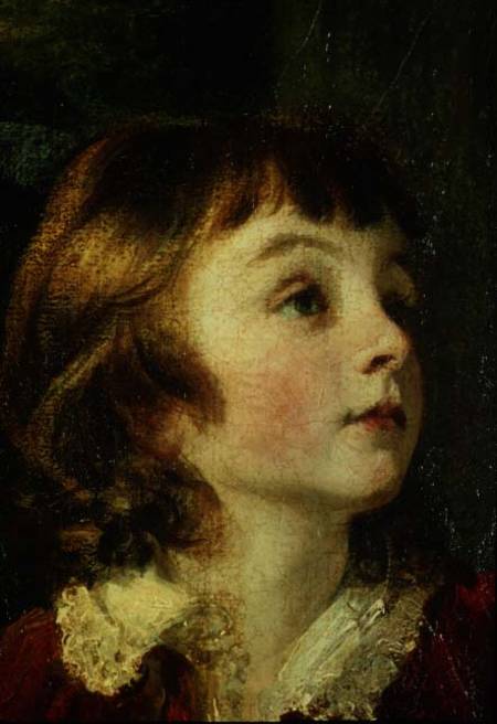 Head of a child detail from the painting the Fourth Duke of Marlborough (1739-1817) and his Family from Sir Joshua Reynolds
